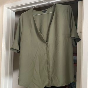 Ann Taylor green blouse L